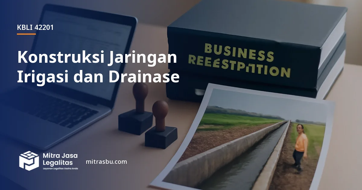 KBLI 42201 Konstruksi Jaringan Irigasi dan Drainase — ruang lingkup dan perizinan