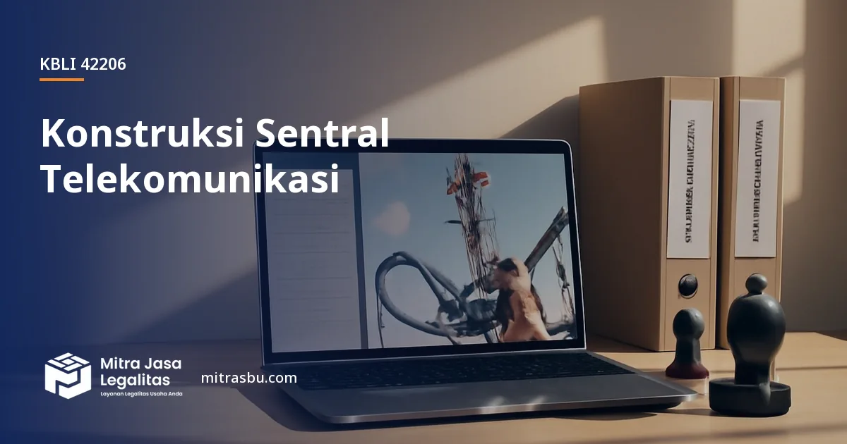 KBLI 42206 Konstruksi Sentral Telekomunikasi — ruang lingkup dan perizinan