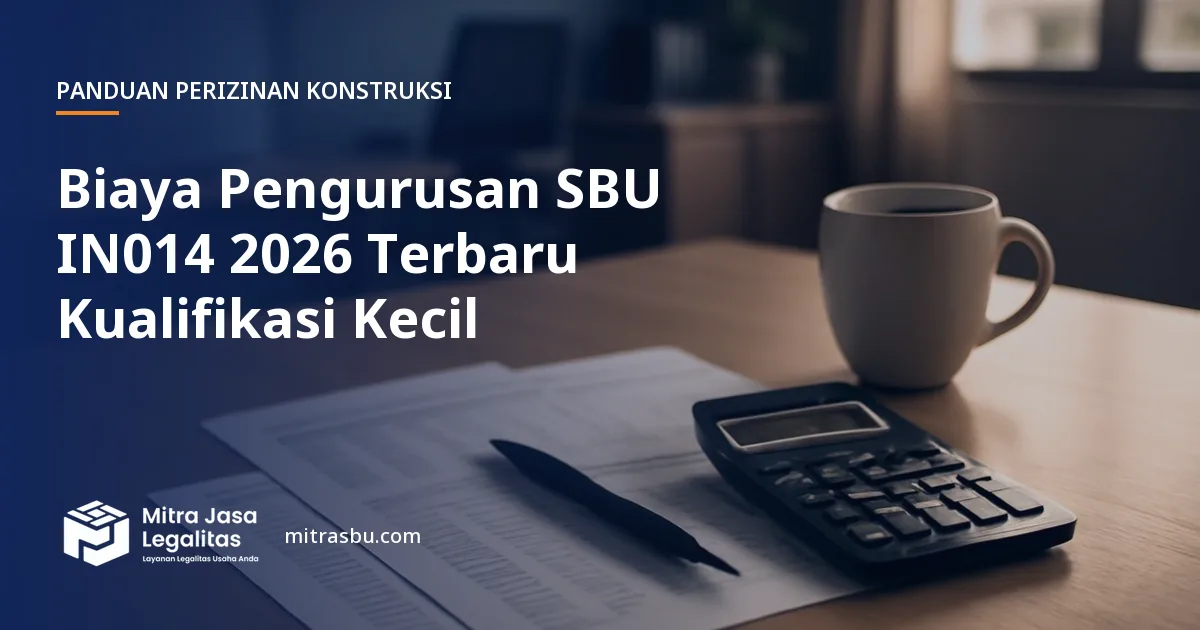 Ilustrasi artikel Biaya Pengurusan SBU IN014 2026 Terbaru Kualifikasi Kecil — Mitra Jasa Legalitas