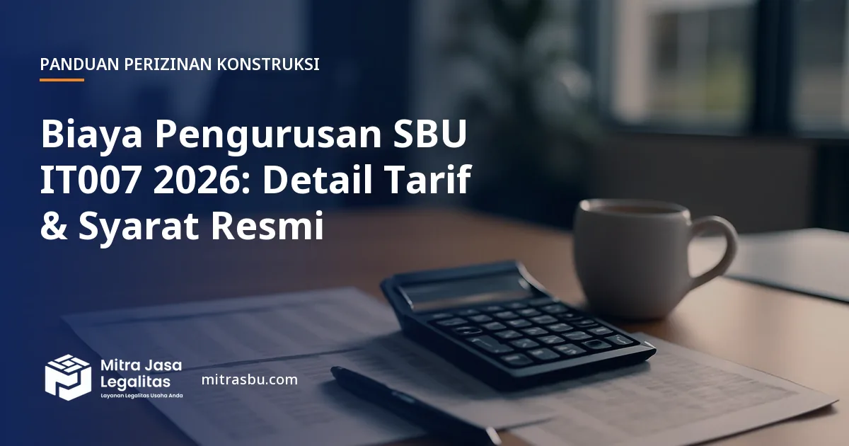 Ilustrasi artikel Biaya Pengurusan SBU IT007 2026: Detail Tarif & Syarat Resmi — Mitra Jasa Legalitas