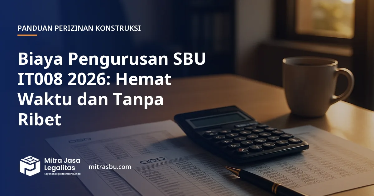 Ilustrasi artikel Biaya Pengurusan SBU IT008 2026: Hemat Waktu dan Tanpa Ribet — Mitra Jasa Legalitas