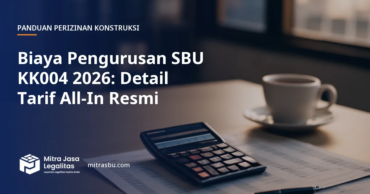 Ilustrasi artikel Biaya Pengurusan SBU KK004 2026: Detail Tarif All-In Resmi — Mitra Jasa Legalitas
