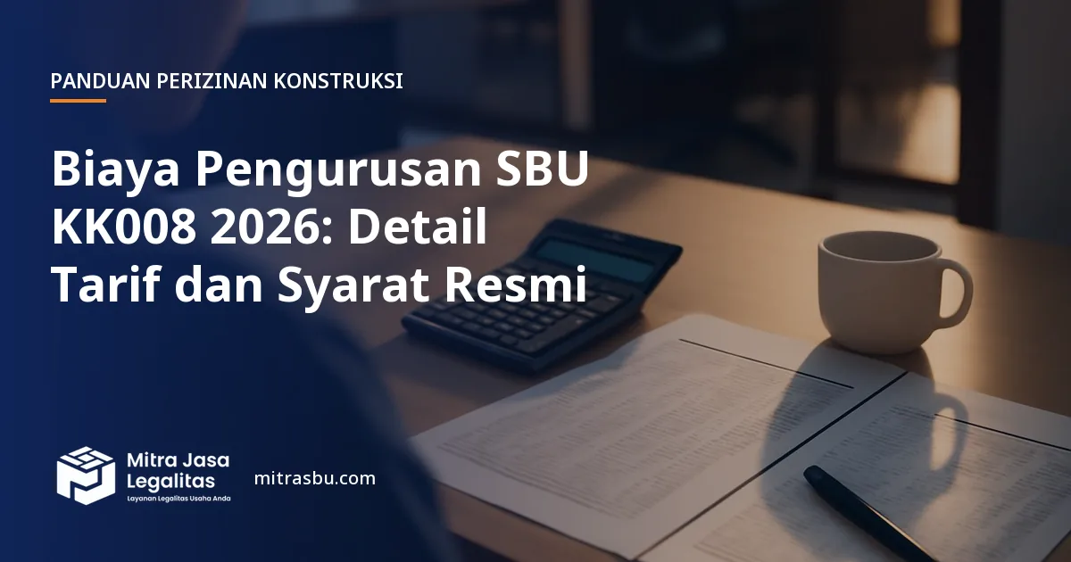 Ilustrasi artikel Biaya Pengurusan SBU KK008 2026: Detail Tarif dan Syarat Resmi — Mitra Jasa Legalitas