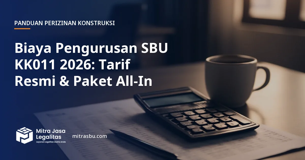 Ilustrasi artikel Biaya Pengurusan SBU KK011 2026: Tarif Resmi & Paket All-In — Mitra Jasa Legalitas