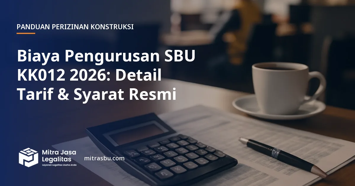Ilustrasi artikel Biaya Pengurusan SBU KK012 2026: Detail Tarif & Syarat Resmi — Mitra Jasa Legalitas