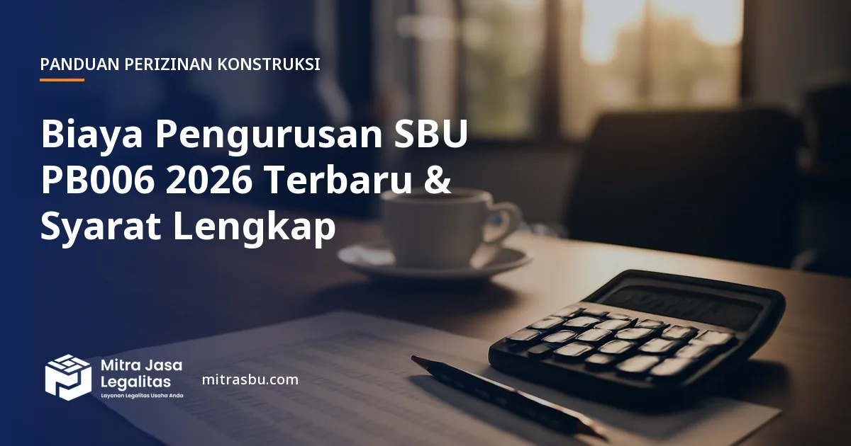 Ilustrasi artikel Biaya Pengurusan SBU PB006 2026 Terbaru & Syarat Lengkap — Mitra Jasa Legalitas