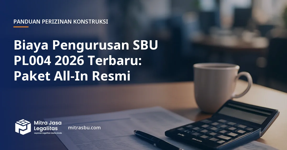 Ilustrasi artikel Biaya Pengurusan SBU PL004 2026 Terbaru: Paket All-In Resmi — Mitra Jasa Legalitas