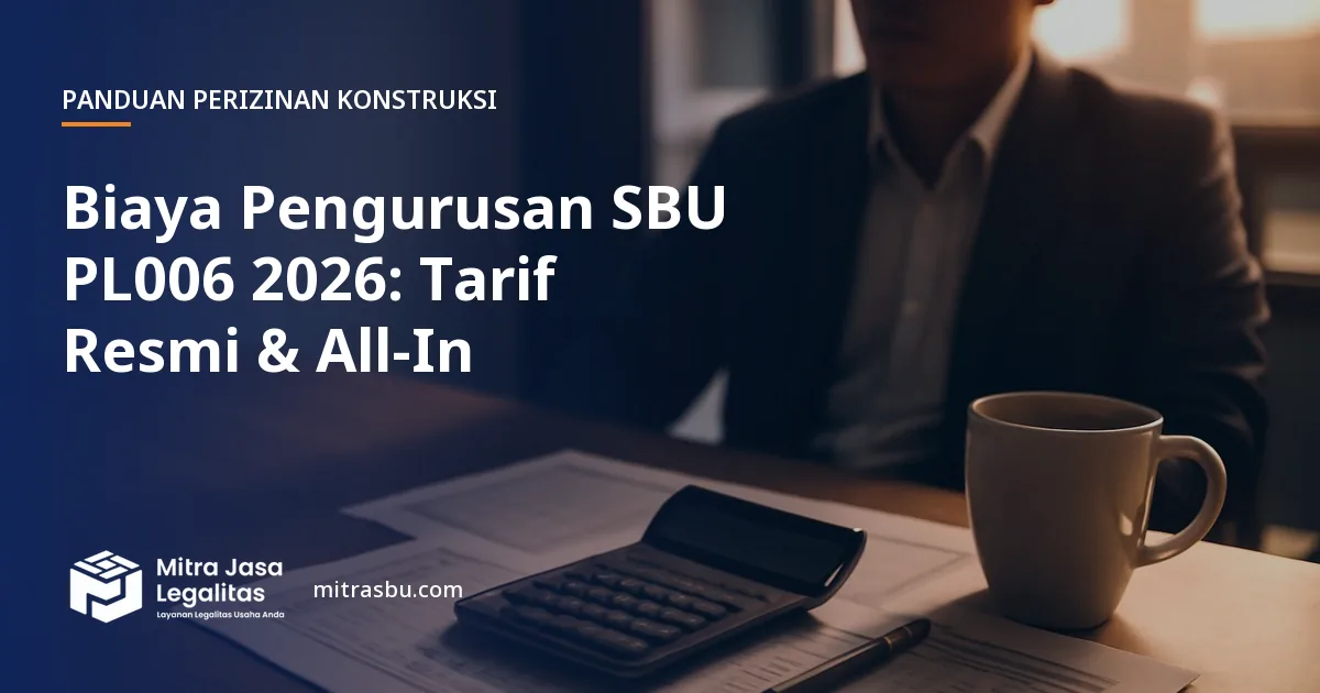 Ilustrasi artikel Biaya Pengurusan SBU PL006 2026: Tarif Resmi & All-In — Mitra Jasa Legalitas