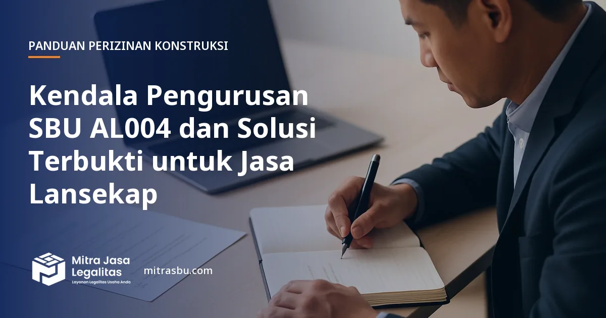 Ilustrasi artikel Kendala Pengurusan SBU AL004 dan Solusi Terbukti untuk Jasa Lansekap — Mitra Jasa Legalitas