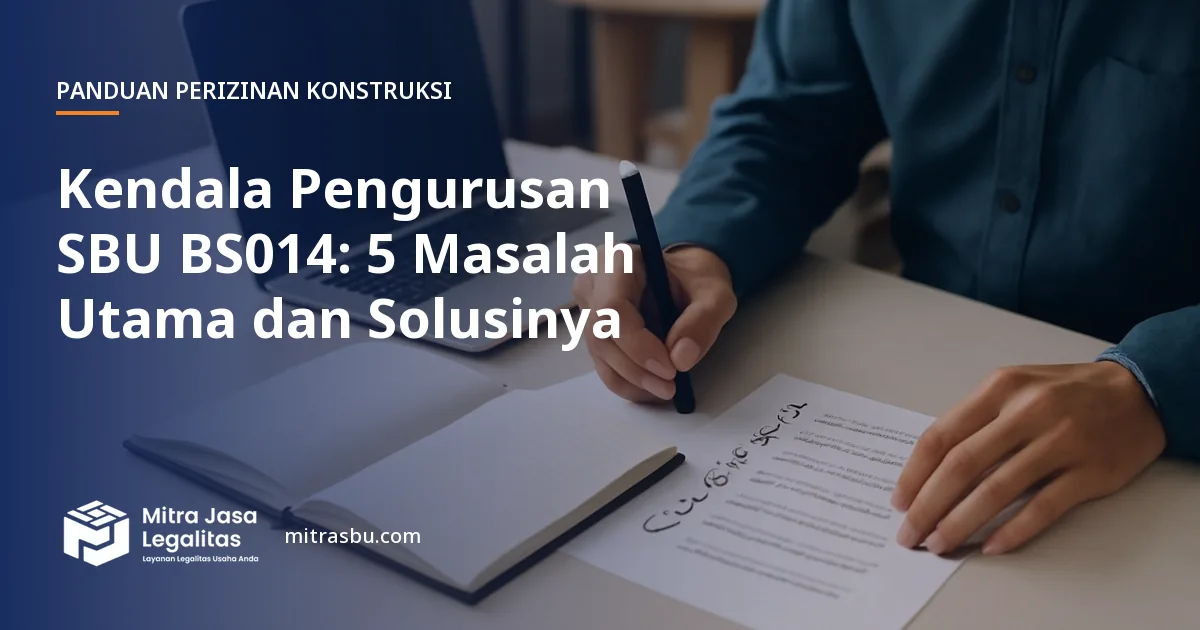 Ilustrasi artikel Kendala Pengurusan SBU BS014: 5 Masalah Utama dan Solusinya — Mitra Jasa Legalitas