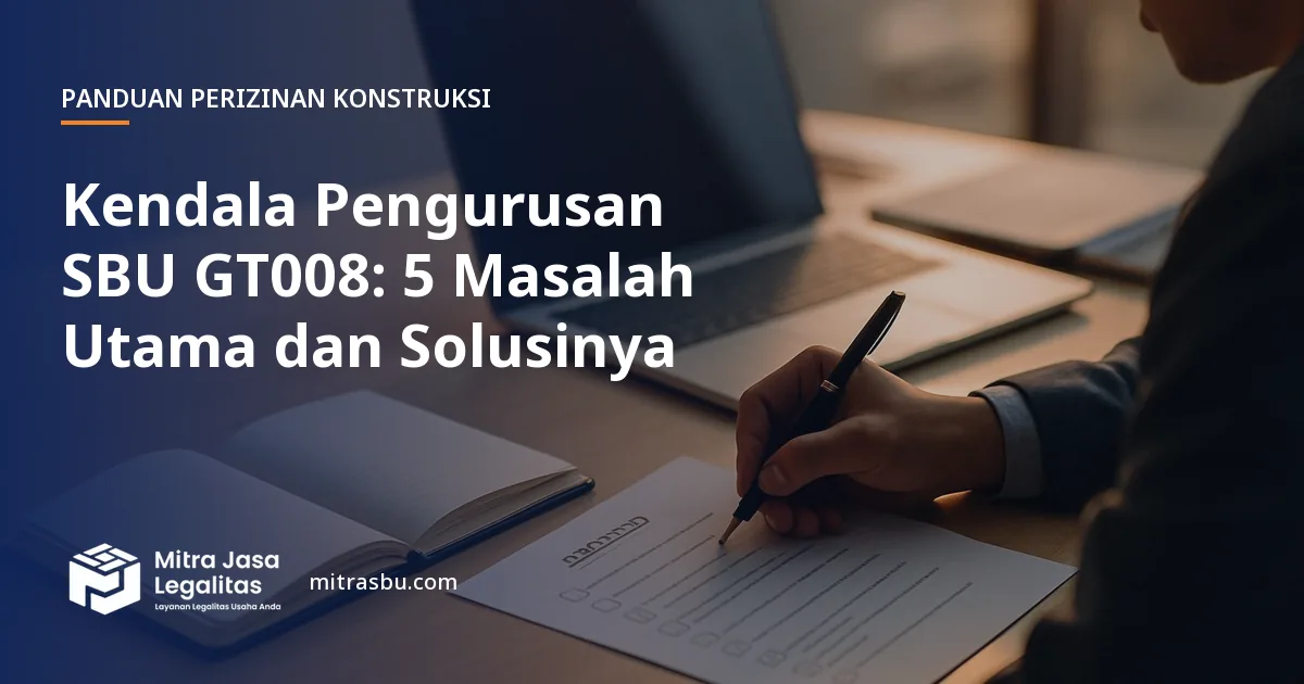 Ilustrasi artikel Kendala Pengurusan SBU GT008: 5 Masalah Utama dan Solusinya — Mitra Jasa Legalitas