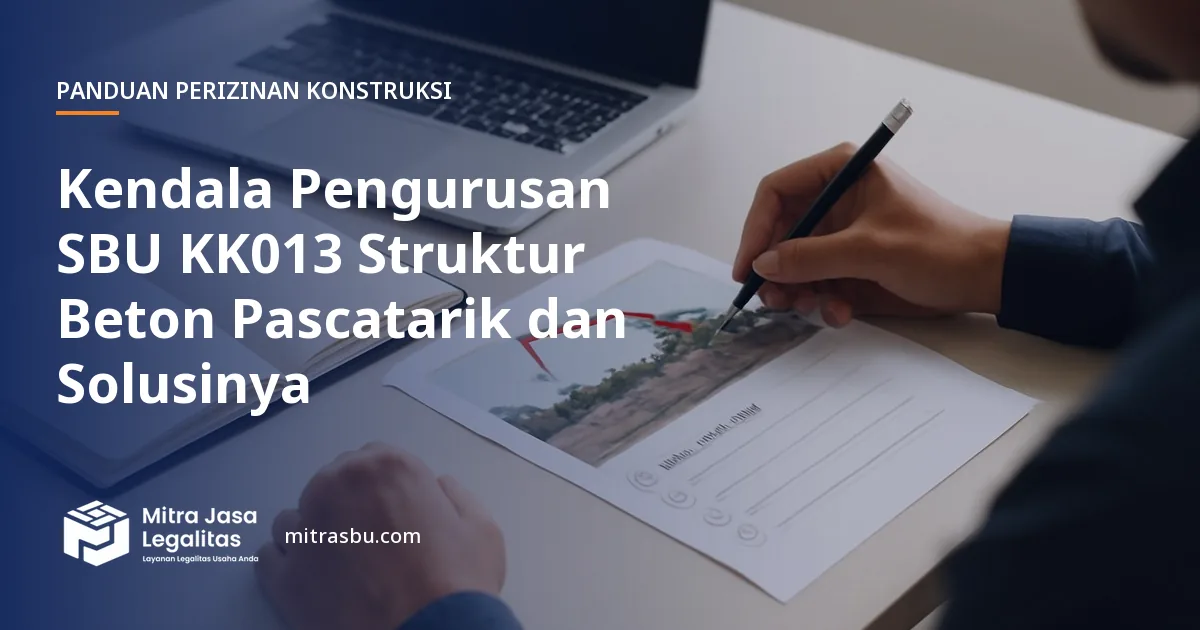 Ilustrasi artikel Kendala Pengurusan SBU KK013 Struktur Beton Pascatarik dan Solusinya — Mitra Jasa Legalitas