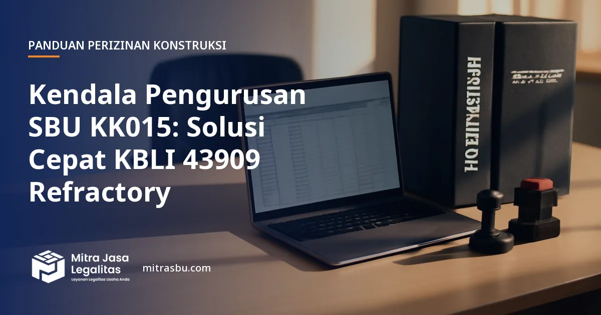 Ilustrasi artikel Kendala Pengurusan SBU KK015: Solusi Cepat KBLI 43909 Refractory — Mitra Jasa Legalitas