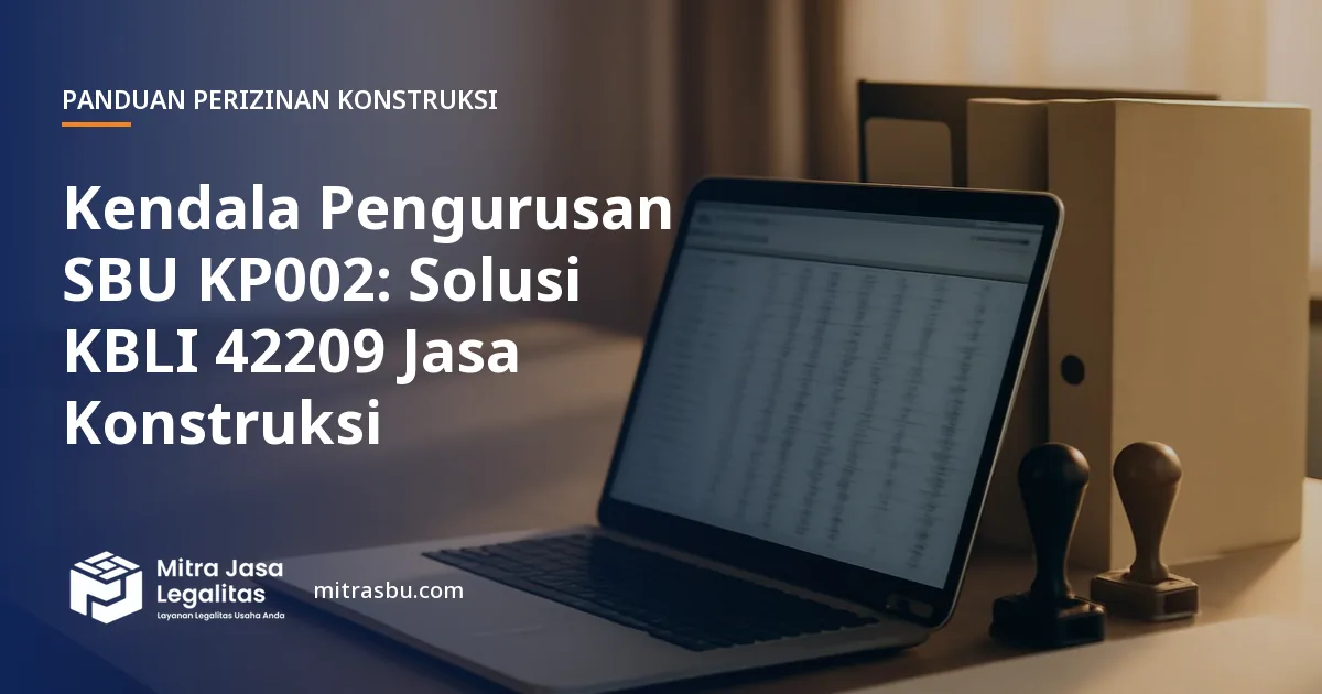 Ilustrasi artikel Kendala Pengurusan SBU KP002: Solusi KBLI 42209 Jasa Konstruksi — Mitra Jasa Legalitas