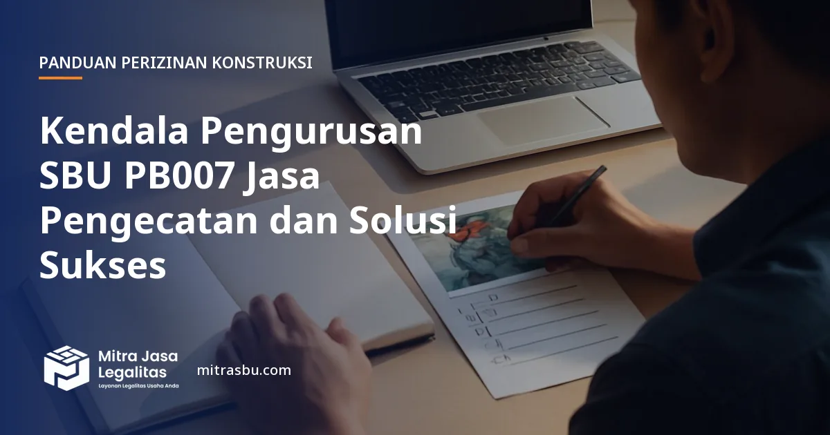 Ilustrasi artikel Kendala Pengurusan SBU PB007 Jasa Pengecatan dan Solusi Sukses — Mitra Jasa Legalitas