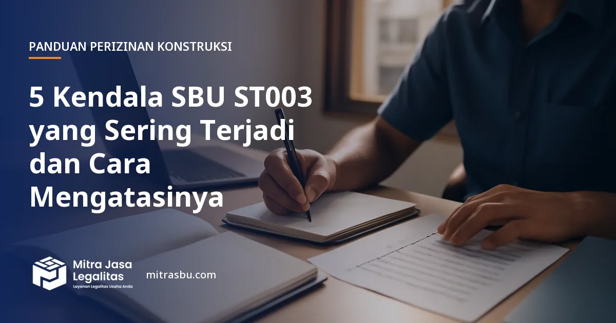 Ilustrasi artikel 5 Kendala SBU ST003 yang Sering Terjadi dan Cara Mengatasinya — Mitra Jasa Legalitas