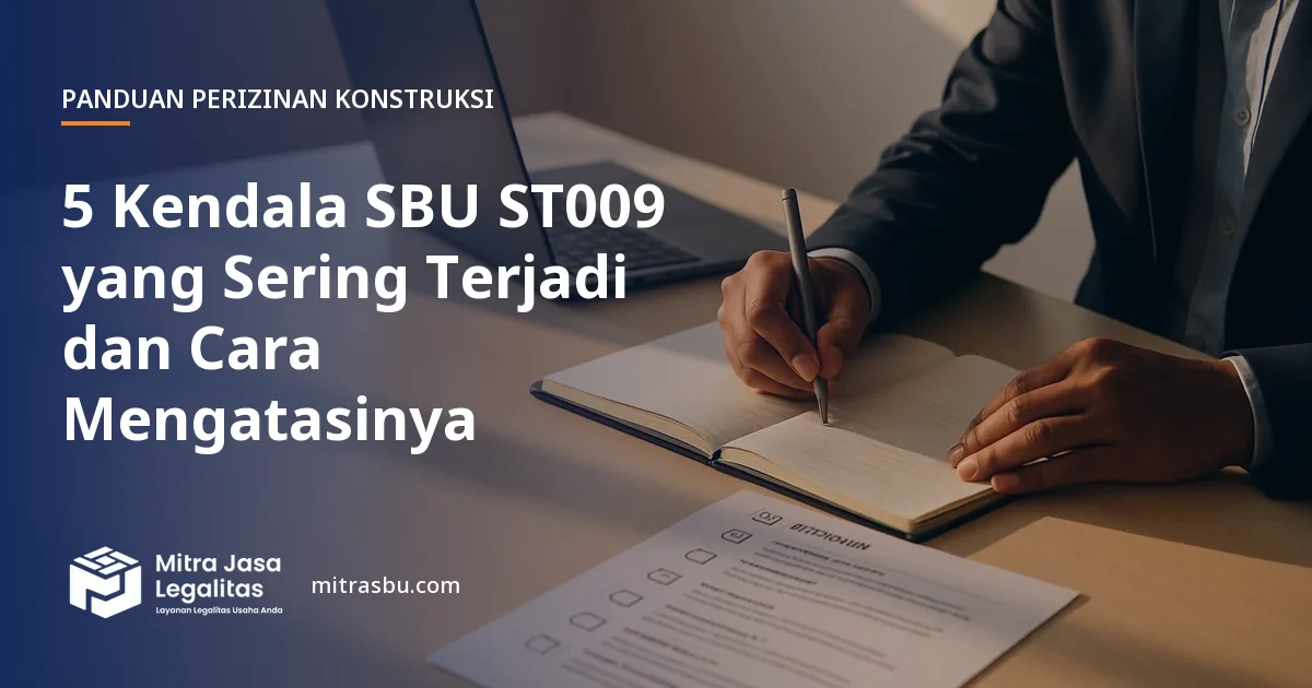 Ilustrasi artikel 5 Kendala SBU ST009 yang Sering Terjadi dan Cara Mengatasinya — Mitra Jasa Legalitas