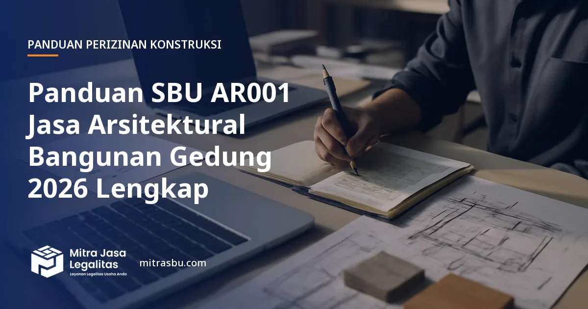 Ilustrasi sampul panduan perizinan konstruksi — SBU AR
