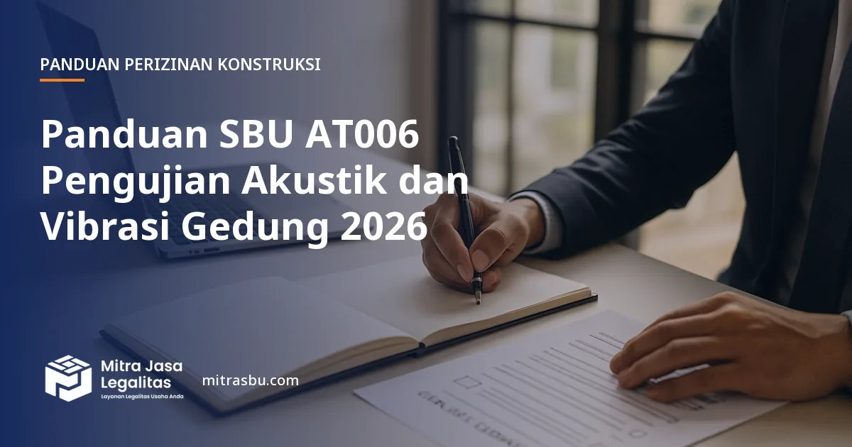 Ilustrasi sampul panduan perizinan konstruksi — SBU AT