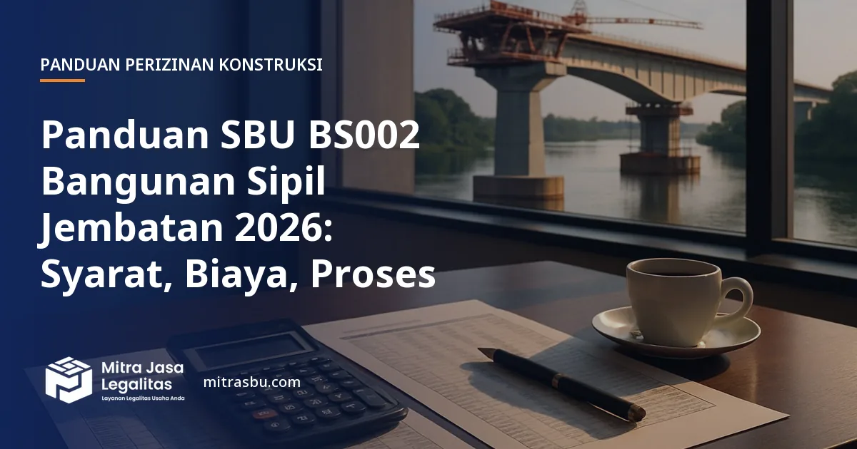 Ilustrasi panduan Panduan SBU BS002 Bangunan Sipil Jembatan 2026: Syarat, Biaya, Proses — Mitra Jasa Legalitas