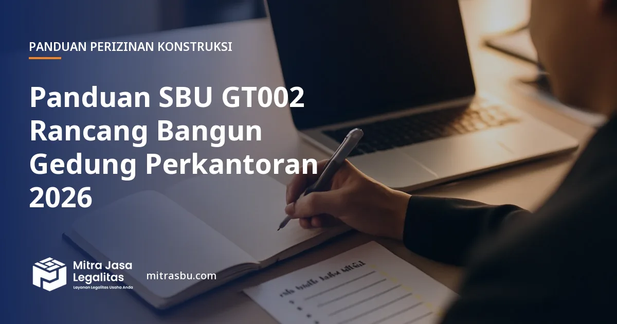 Ilustrasi sampul panduan perizinan konstruksi — SBU GT
