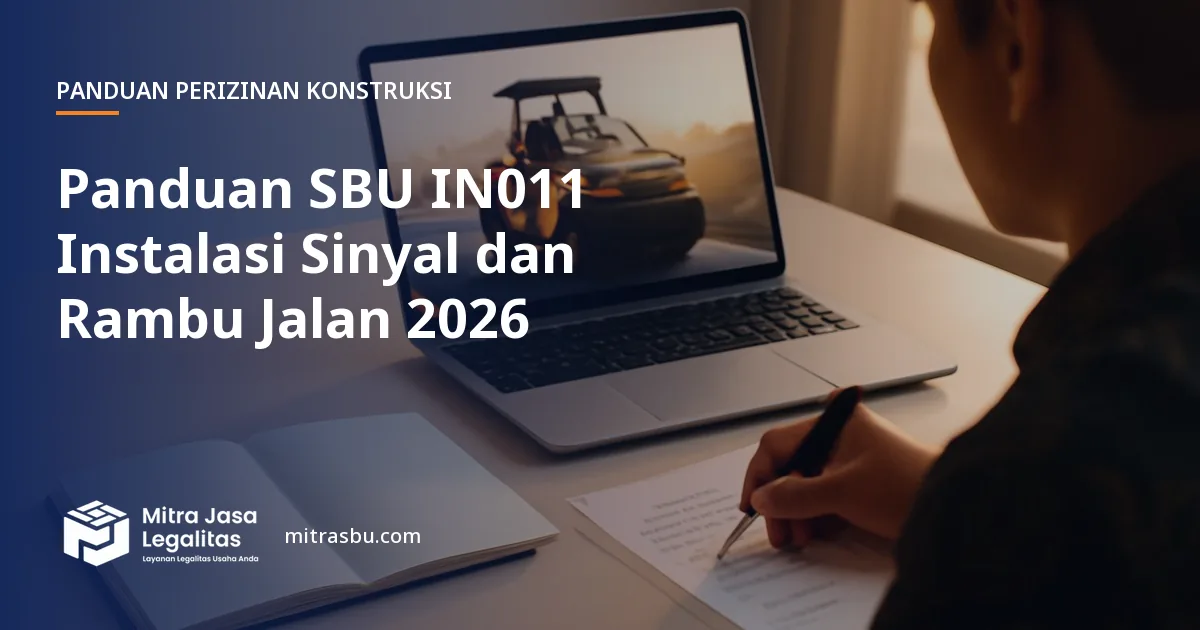 Ilustrasi panduan Panduan SBU IN011 Instalasi Sinyal dan Rambu Jalan 2026 — Mitra Jasa Legalitas