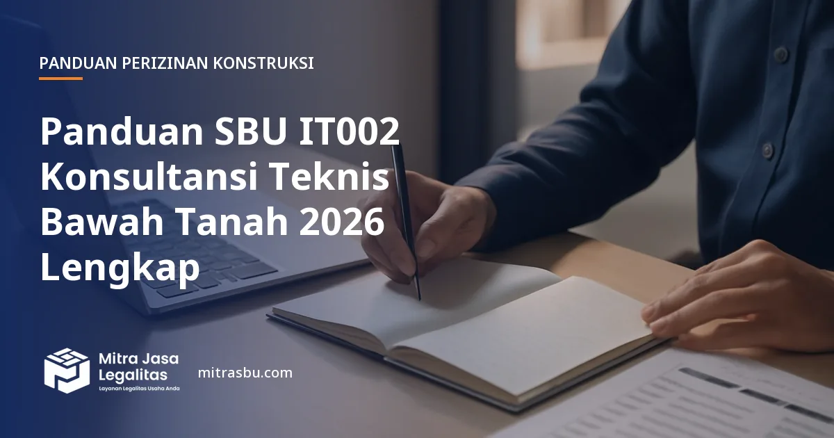 Ilustrasi panduan Panduan SBU IT002 Konsultansi Teknis Bawah Tanah 2026 Lengkap — Mitra Jasa Legalitas