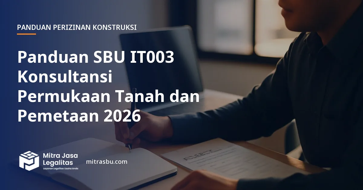 Ilustrasi sampul panduan perizinan konstruksi — SBU IT