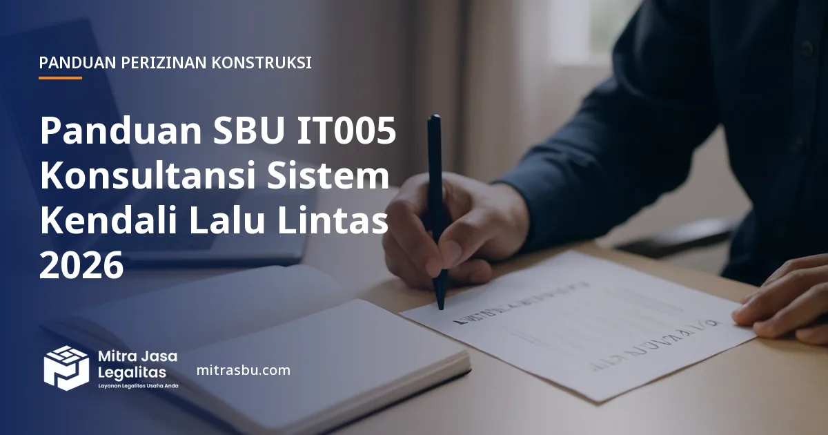 Ilustrasi sampul panduan perizinan konstruksi — SBU IT