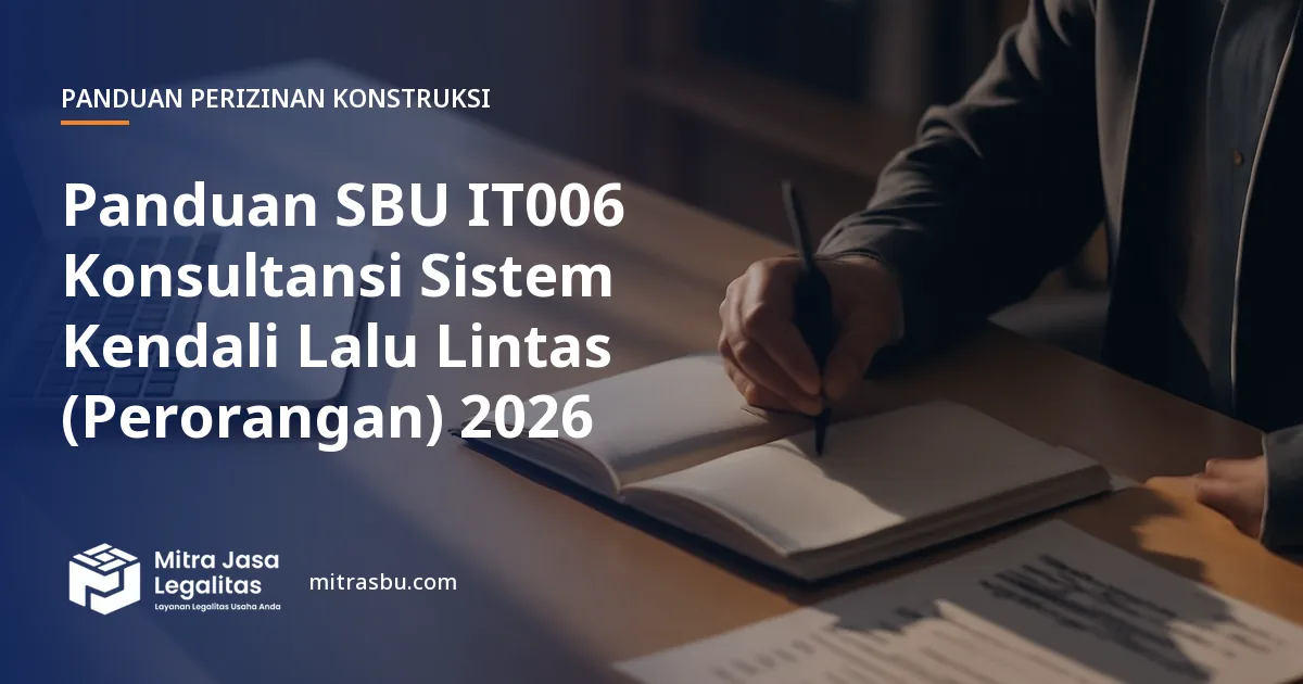 Ilustrasi panduan Panduan SBU IT006 Konsultansi Sistem Kendali Lalu Lintas (Perorangan) 2026 — Mitra Jasa Legalitas