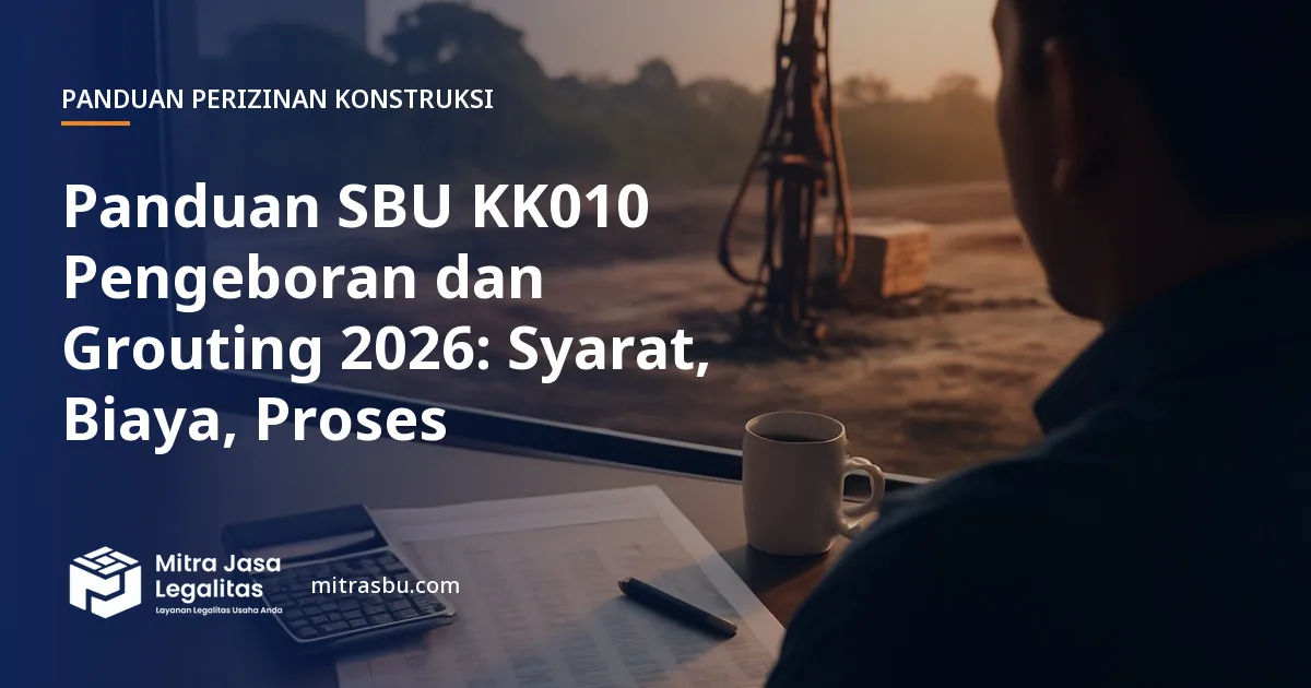 Ilustrasi panduan Panduan SBU KK010 Pengeboran dan Grouting 2026: Syarat, Biaya, Proses — Mitra Jasa Legalitas