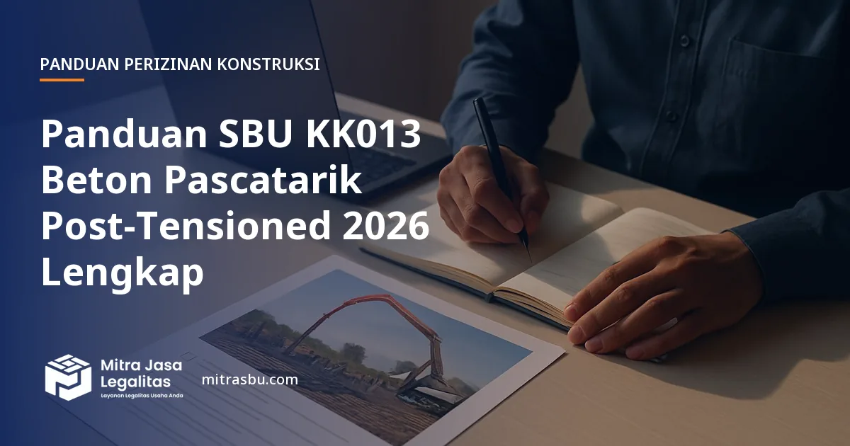 Ilustrasi sampul panduan perizinan konstruksi — SBU KK