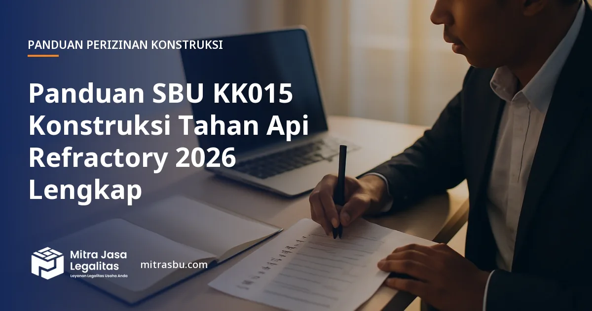 Ilustrasi sampul panduan perizinan konstruksi — SBU KK