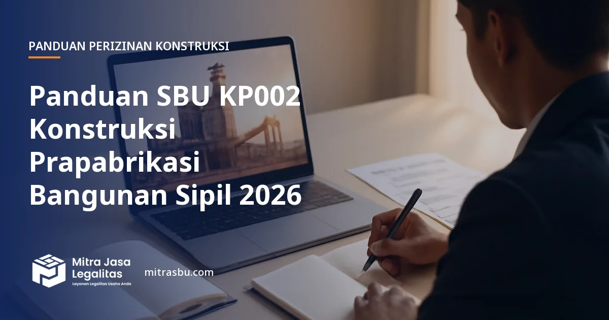 Ilustrasi sampul panduan perizinan konstruksi — SBU KP