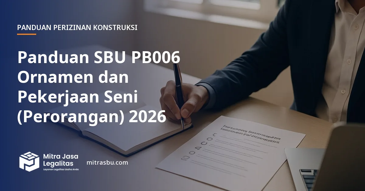Ilustrasi panduan Panduan SBU PB006 Ornamen dan Pekerjaan Seni (Perorangan) 2026 — Mitra Jasa Legalitas