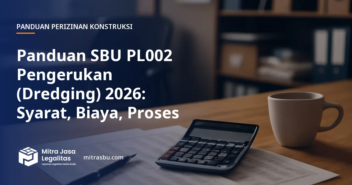 Ilustrasi panduan Panduan SBU PL002 Pengerukan (Dredging) 2026: Syarat, Biaya, Proses — Mitra Jasa Legalitas