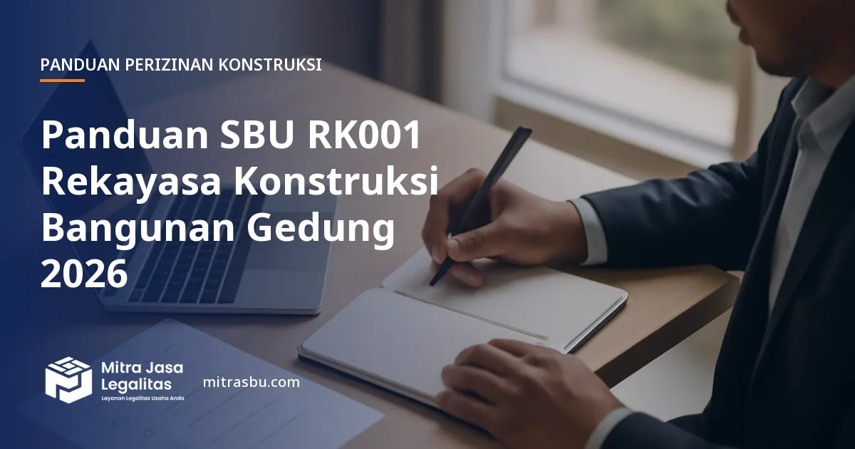 Ilustrasi sampul panduan perizinan konstruksi — SBU RK