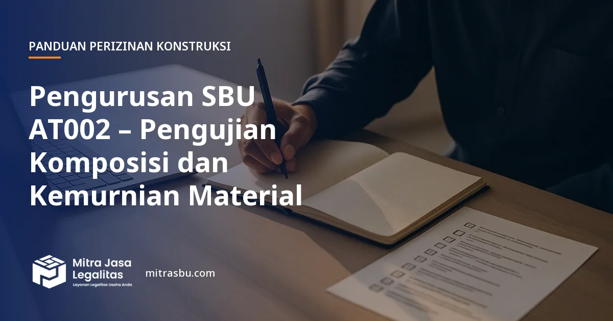 Layanan Pengurusan SBU AT002 – Pengujian Komposisi dan Kemurnian Material oleh Mitra Jasa Legalitas