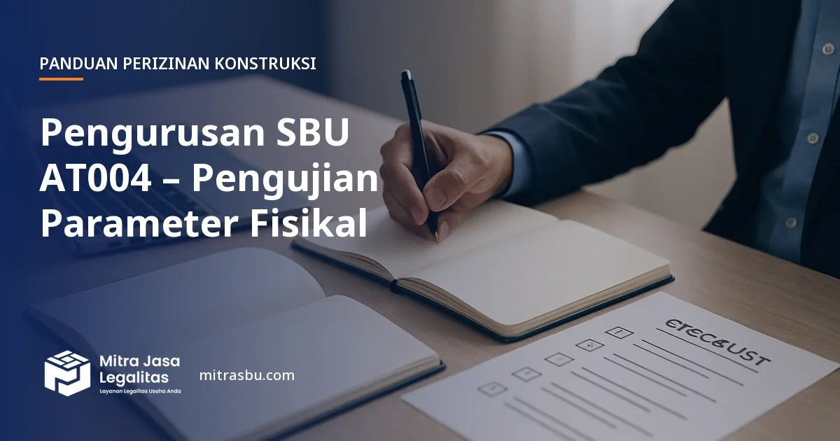 Layanan Pengurusan SBU AT004 – Pengujian Parameter Fisikal oleh Mitra Jasa Legalitas