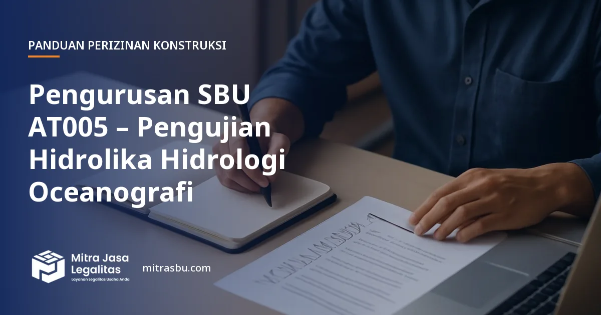 Layanan Pengurusan SBU AT005 – Pengujian Hidrolika Hidrologi Oceanografi oleh Mitra Jasa Legalitas