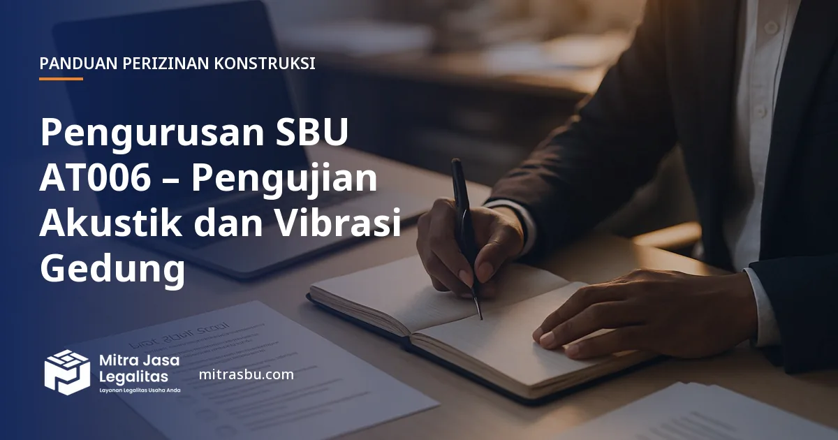 Layanan Pengurusan SBU AT006 – Pengujian Akustik dan Vibrasi Gedung oleh Mitra Jasa Legalitas
