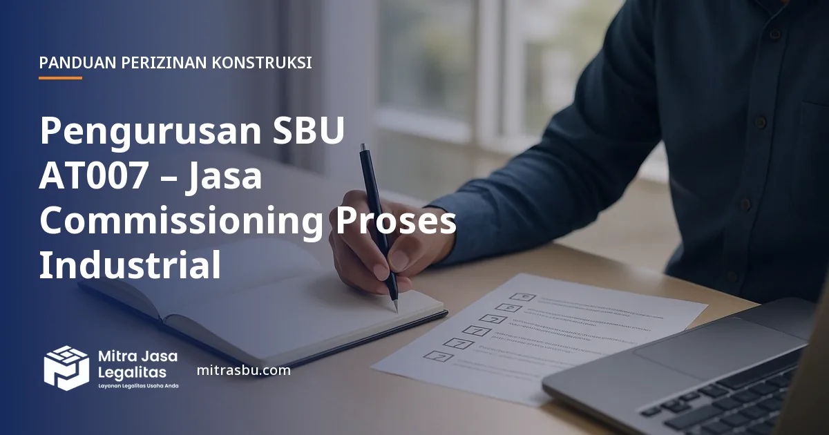 Layanan Pengurusan SBU AT007 – Jasa Commissioning Proses Industrial oleh Mitra Jasa Legalitas
