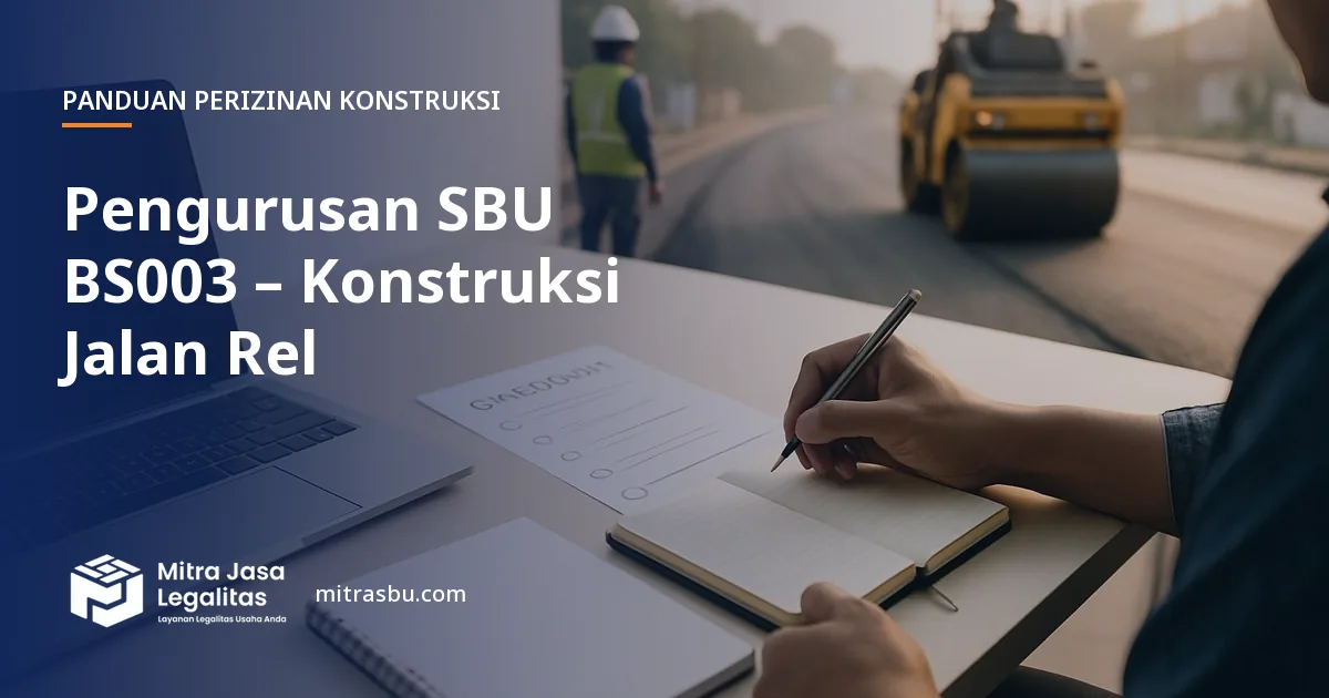 Layanan Pengurusan SBU BS003 – Konstruksi Jalan Rel oleh Mitra Jasa Legalitas