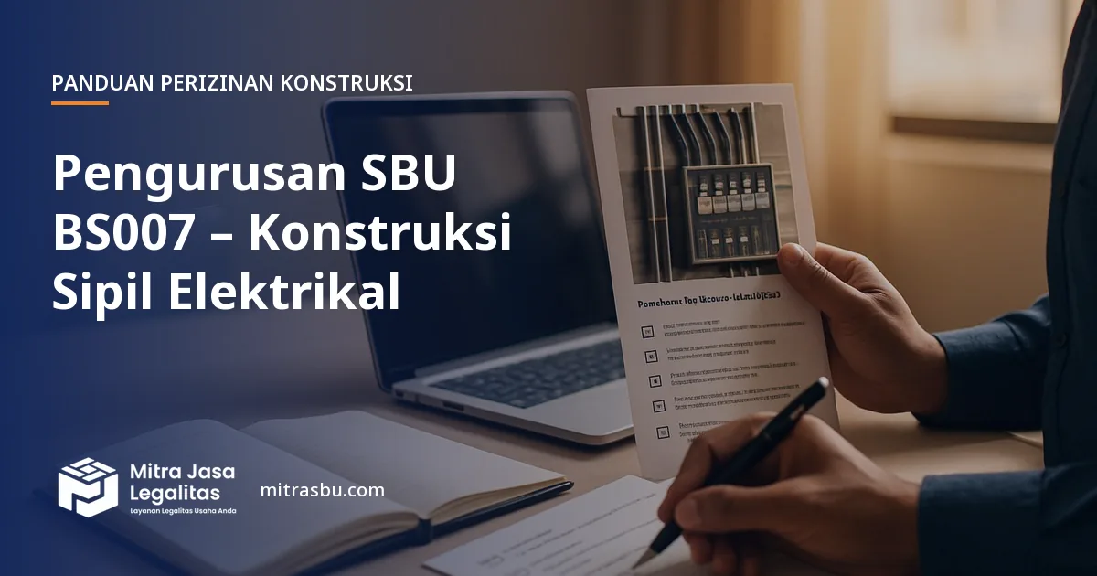 Layanan Pengurusan SBU BS007 – Konstruksi Sipil Elektrikal oleh Mitra Jasa Legalitas