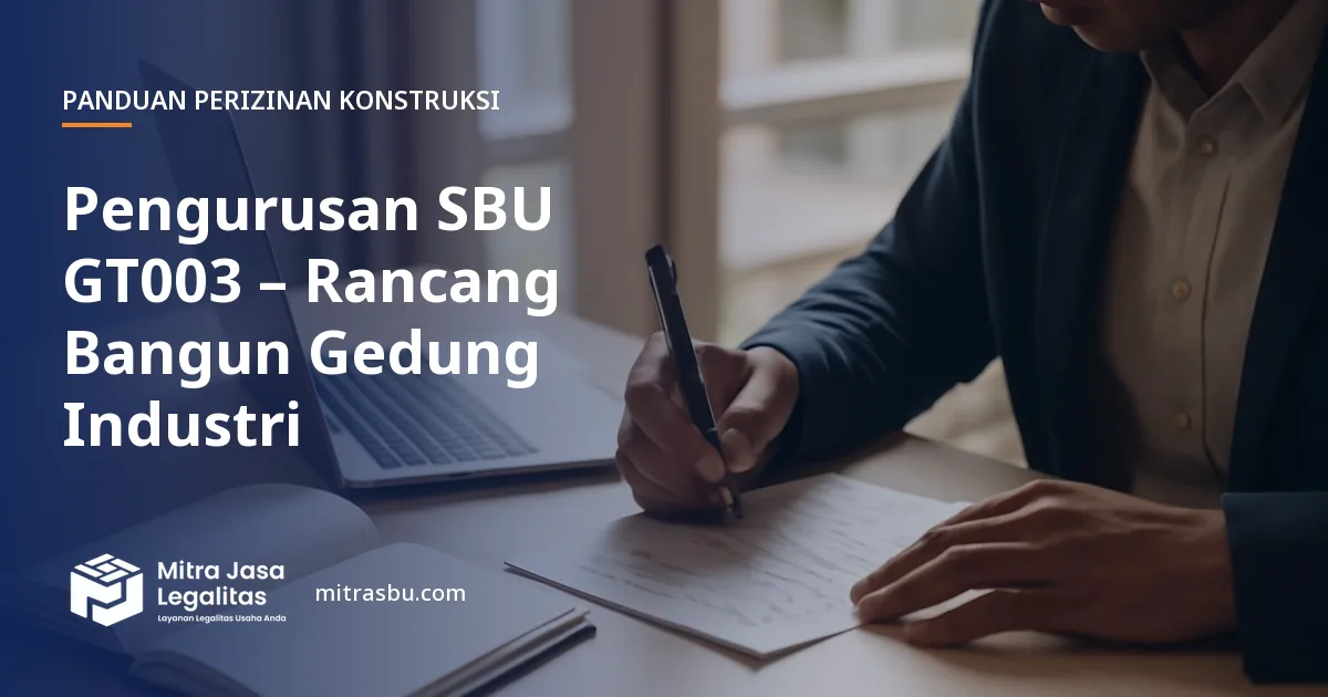 Layanan Pengurusan SBU GT003 – Rancang Bangun Gedung Industri oleh Mitra Jasa Legalitas