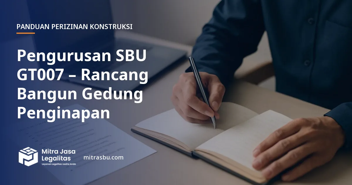 Layanan Pengurusan SBU GT007 – Rancang Bangun Gedung Penginapan oleh Mitra Jasa Legalitas