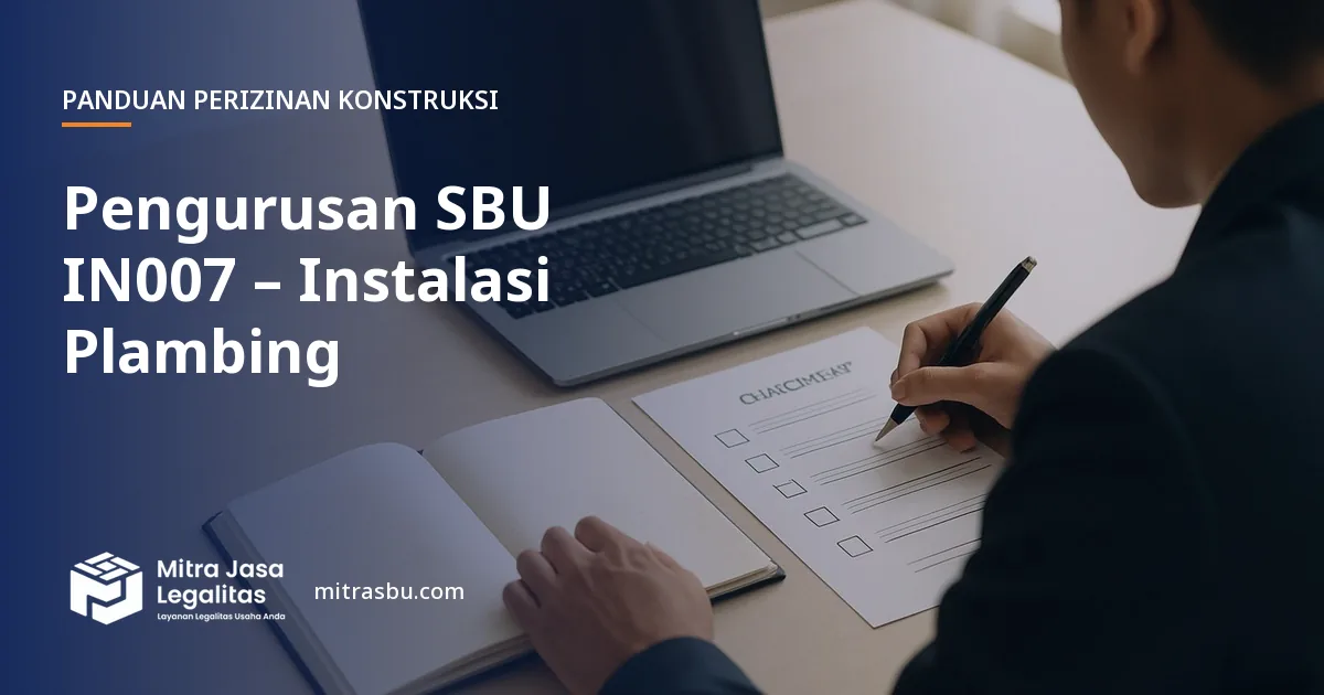 Layanan Pengurusan SBU IN007 – Instalasi Plambing oleh Mitra Jasa Legalitas