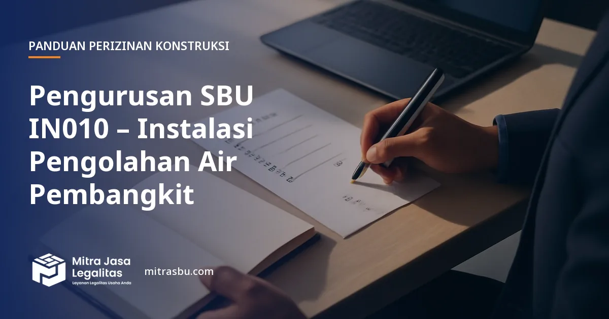 Layanan Pengurusan SBU IN010 – Instalasi Pengolahan Air Pembangkit oleh Mitra Jasa Legalitas