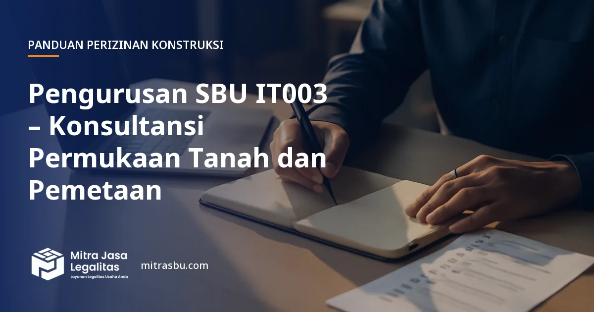 Layanan Pengurusan SBU IT003 – Konsultansi Permukaan Tanah dan Pemetaan oleh Mitra Jasa Legalitas