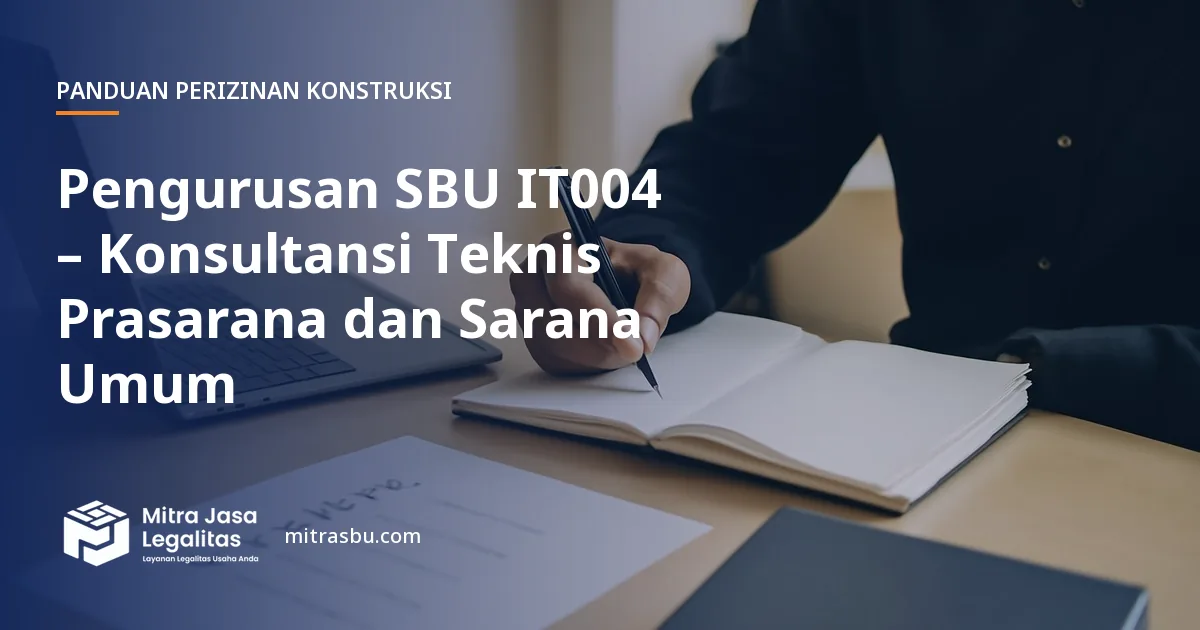Layanan Pengurusan SBU IT004 – Konsultansi Teknis Prasarana dan Sarana Umum oleh Mitra Jasa Legalitas